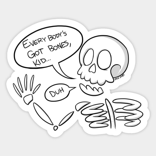 Bone Wisdom Sticker by Zach James Games